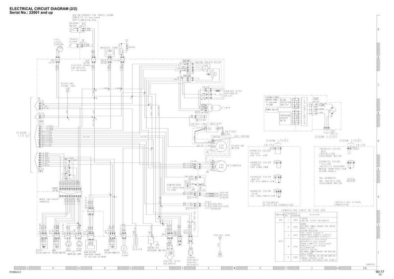 May include: A detailed electrical circuit diagram, printed in black and white. The diagram includes various components, wiring, and text labels. The title reads "ELECTRICAL CIRCUIT DIAGRAM (2/2)" with a serial number.