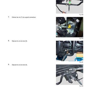 May include: A page from a manual with the title "M&Eacute;THODE D'INTERVENTION". The page contains several images of car parts and instructions. The images show steps for disconnecting and removing parts, including connectors and screws.