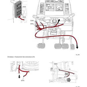 May include: Electrical schematics diagram with the text "SCH&Eacute;MAS &Eacute;LECTRIQUES". The image shows wiring diagrams with labels such as D008, D005, D007, C006, D004, and D015. The diagrams include illustrations of vehicle components and wiring.