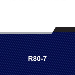 May include: A service manual cover with the text "SERVICE MANUAL" in black, above a dark blue background with white diagonal lines. The text "R80-7" is in white.
