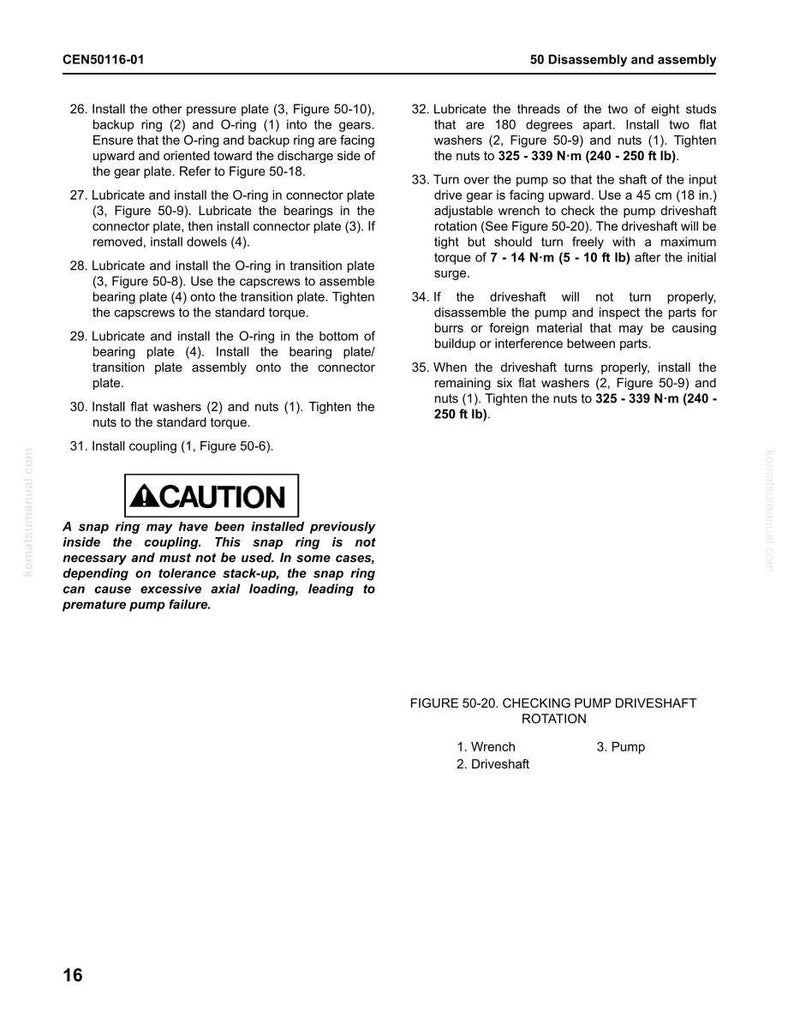 Puede incluir: P&aacute;gina de manual con instrucciones para desmontar y montar un componente, con pasos numerados y diagramas. Incluye advertencias y especificaciones de par de apriete.