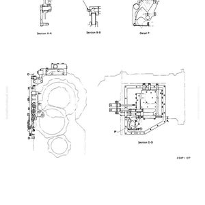 Pu&ograve; includere: Diagramma tecnico di una valvola di controllo della trasmissione Hydroshift, con sezioni dettagliate etichettate A-A, B-B e D-D. Include una vista di dettaglio etichettata P e una scala di 10 mm. Il diagramma &egrave; etichettato "Struttura e Funzione".