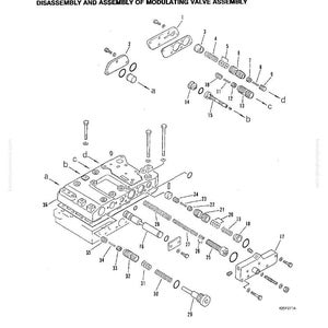 May include: An exploded diagram of a transmission control valve assembly, with labels and part numbers. The image shows various components like springs, bolts, and valve bodies, providing a detailed view for disassembly and assembly.