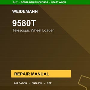 Weidemann 9580T Telescopic wheel loader Repair Manual PDF | Service Workshop | Instant Download image 1