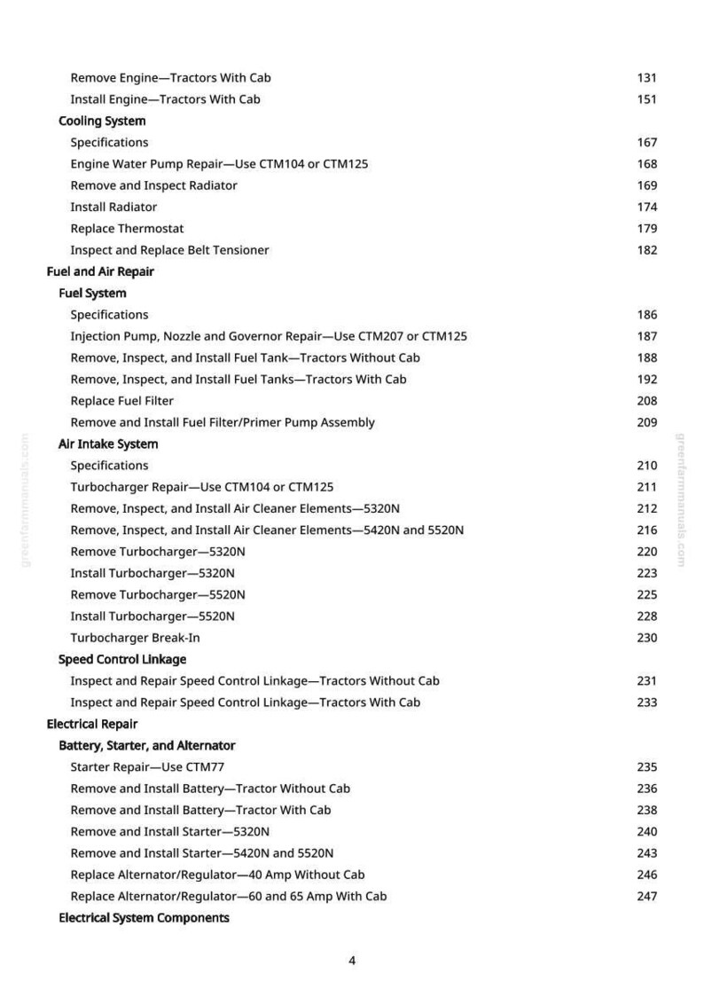 Manual de diagnóstico de tractores John Deere 5320N, 5420N, 5520N en formato PDF / Descarga instantánea imagen 3