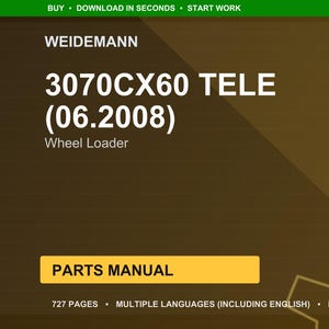 Weidemann 3070Cx60 tele 06 2008 Wheel loader Parts Manual PDF | Illustrated Catalog | Instant Download image 1