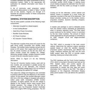 May include: A technical document titled "ELECTRICAL PROPULSION SYSTEM COMPONENTS" with detailed descriptions of system operation and components. Includes diagrams, specifications, and technical terms related to AC propulsion systems.