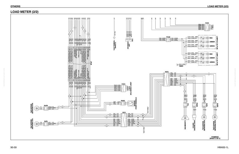 May include: Diagram of a load meter (2/2) with various electrical components and wiring. The diagram includes text labels, connectors, and a detailed schematic layout. The image is in black and white.