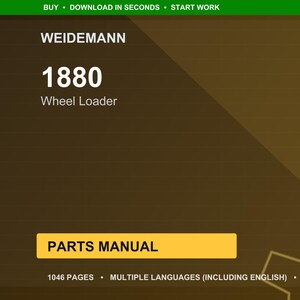 Weidemann 1880 Wheel loader Parts Manual PDF | Illustrated Catalog | Instant Download image 1