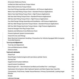 Op de afbeelding: Een witte pagina uit een handleiding met een inhoudsopgave. De tekst bevat specificaties, afmetingen, koppelwaarden en onderwerpen als brandstoffen, smeermiddelen en motoronderhoud. Het paginanummer is 3.