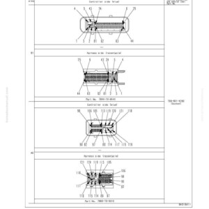 May include: Diagram of electrical connectors with pin numbers, labeled 'Controller side' and 'Harness side'. Includes part numbers and model information for PC200, 200LC, 220, and 220LC-8M0. The image is a technical illustration.