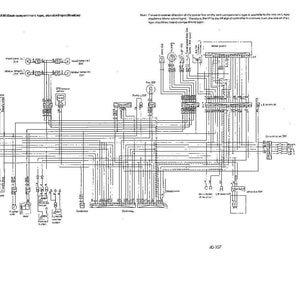 Puede incluir: Diagrama de cableado el&eacute;ctrico con tipos de componentes y especificaciones estandarizadas. El diagrama en blanco y negro ilustra circuitos el&eacute;ctricos con l&iacute;neas, s&iacute;mbolos y etiquetas de texto. Fondo blanco.