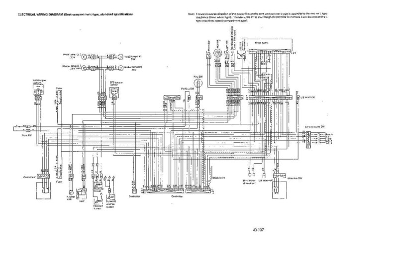 Puede incluir: Diagrama de cableado el&eacute;ctrico con tipos de componentes y especificaciones estandarizadas. El diagrama en blanco y negro ilustra circuitos el&eacute;ctricos con l&iacute;neas, s&iacute;mbolos y etiquetas de texto. Fondo blanco.