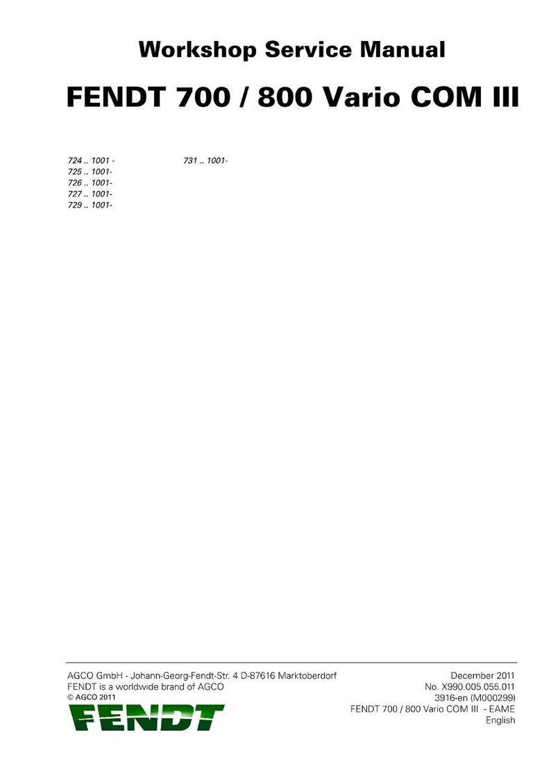 Fendt 700 800 Vario com3 トラクター ワークショップマニュアル PDF | サービス修理 | 即時ダウンロード 画像 2