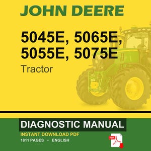 John Deere 5045E, 5065E, 5055E, 5075E traktordiagnosmanual i pdf-format | Direkt nedladdning bild 1