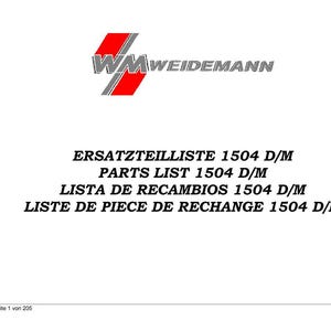 Weidemann 1504 D m Wheel loader Parts Manual PDF | Illustrated Catalog | Instant Download image 3