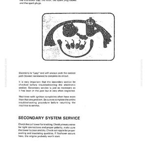K&ouml;nnte beinhalten: Eine Abbildung aus einem Handbuch, das den Sekund&auml;rsystemdienst f&uuml;r elektronische Z&uuml;ndungen in Industriemotoren beschreibt. Das Bild enth&auml;lt Diagramme von Z&uuml;ndkomponenten und Erkl&auml;rungstext.