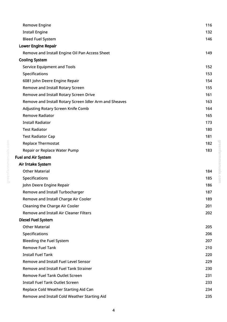 John Deere 9650 Cts skördetröska Teknisk manual PDF | Direkt nedladdning bild 6