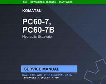 Komatsu PC60-7 PC60-7B Hydraulische Bagger Serviceanleitung PDF