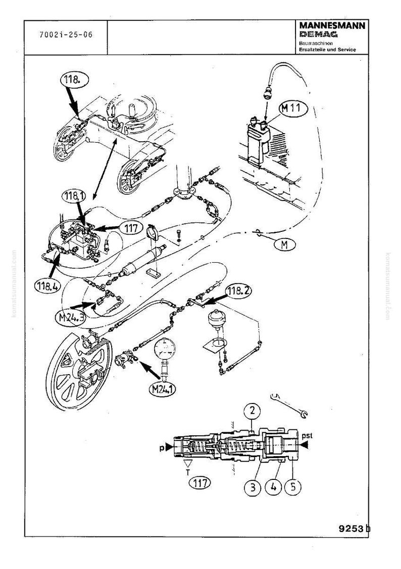 K&ouml;nnte beinhalten: Detaillierte technische Zeichnung von Maschinenkomponenten, mit verschiedenen Teilen, die mit Zahlen und Buchstaben gekennzeichnet sind. Die Zeichnung umfasst R&auml;der, Rohre und andere mechanische Elemente, alles in Schwarzwei&szlig;.