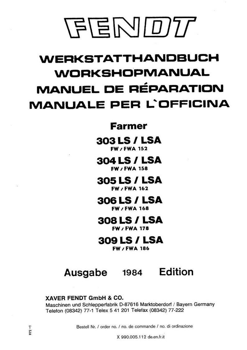 Manuale d'officina per trattori Fendt Farmer 310 e 311 in formato PDF / Assistenza e riparazione / Download immediato immagine 3