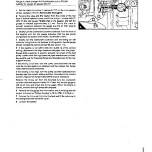 May include: Diagram from a manual detailing engine timing procedures for a fuel injection pump. The image includes text instructions, diagrams, and tool specifications. The page is from a Perkins Prima 500 Series manual.