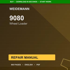 Weidemann 9080 Wheel loader Repair Manual PDF | Service Workshop | Instant Download image 1