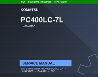 Komatsu Pc400lc-7L Excavator Service Manual PDF | Workshop Repair | Instant Download