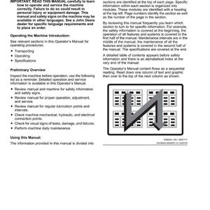 Op de afbeelding: Een pagina uit de gebruikershandleiding met de titel "Algemene informatie". De tekst beschrijft de werking, veiligheid en het onderhoud van de machine. Bevat een diagram en het paginanummer "00-1".