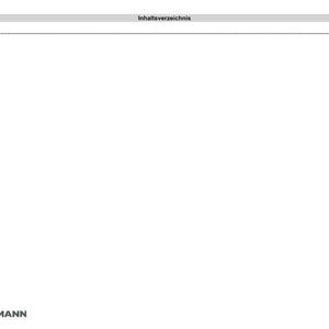 May include: White page with the text "Inhaltsverzeichnis" at the top, and "Dichtungen" with a page number. The Weidemann logo is at the bottom left.