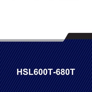 May include: A service manual with the text "SERVICE MANUAL" in black letters at the top. Below, the text "HSL600T-680T" is displayed in white against a dark blue background with diagonal lines.