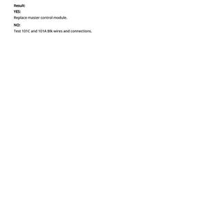 K&ouml;nnte beinhalten: Wei&szlig;es Blatt mit Text, der eine schrittweise elektrische Diagnose beschreibt. Der Text enth&auml;lt Anweisungen zur Messung des Erdungswiderstands und die Ergebnisse, mit Optionen zum Ersetzen oder Testen.