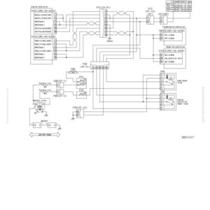 Puede incluir: Un diagrama de circuito detallado relacionado con un controlador de motor, con el c&oacute;digo de error D1D0KB y el texto "SHORT CIRCUIT (KB)". El diagrama incluye varios componentes, conectores y cableado, con etiquetas y referencias.