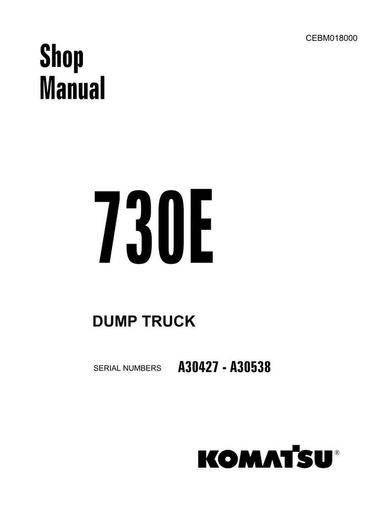 Komatsu 730E dumper servicehandbok reparation verkstad PDF nedladdning bild 3