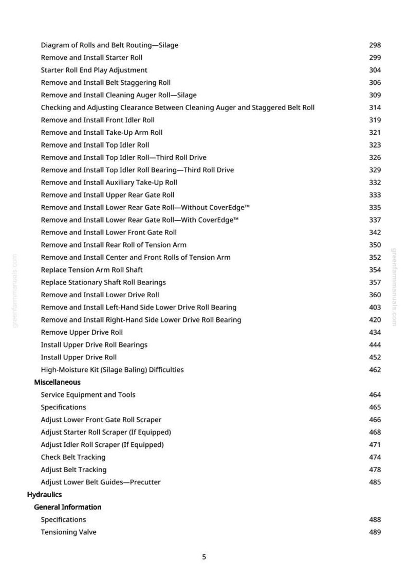 Teknisk manual för John Deere 450 M, 450 M förskärare och 550 M balpress i PDF-format | Direkt nedladdning bild 2