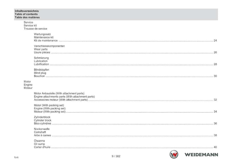 Instrukcja obsługi ładowarki kołowej Weidemann 4512Cc35 w formacie PDF | Katalog ilustrowany | Pobierz natychmiast zdjęcie 9