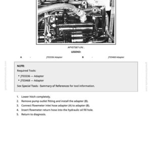 K&ouml;nnte beinhalten: Diagramm zur Ger&auml;teinstallation mit dem Titel "Install Test Equipment 70-1". Das Bild zeigt Maschinenkomponenten, die mit Buchstaben und Teilenummern gekennzeichnet sind. Anweisungen sind unter dem Diagramm angegeben.