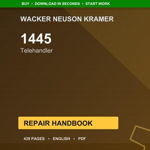 Manual de reparación en PDF / Servicio de taller / Descarga instantánea de la manipuladora telescópica Wacker Neuson Kramer 1445 imagen 1