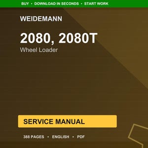 Weidemann 2080 2080T Radlader Service Anleitung PDF | Werkstattreparatur | Sofort Download Bild 1