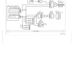May include: A detailed circuit diagram with labels and symbols, including "FSB," "PKSW," and "PKD." The diagram is labeled "40 Troubleshooting" and includes text such as "Power train controller" and "Parking switch NO."