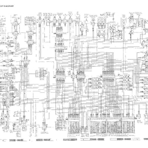 May include: A detailed electrical circuit diagram printed on white paper. The diagram features numerous lines, symbols, and text labels, illustrating the complex connections within an electrical system. The title "ELECTRICAL CIRCUIT DIAGRAM" is at the top.