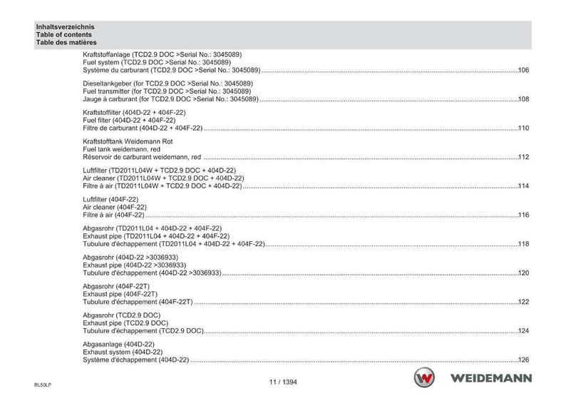 Weidemann 3080Lp ホイールローダー パーツマニュアル PDF | 図解カタログ | 即時ダウンロード 画像 11