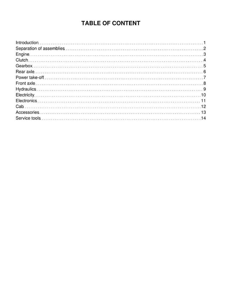 Massey Ferguson 5600-serien modeller 5608 5613 traktor servicemanual PDF | Verkstadsreparation | Direkt nedladdning bild 2