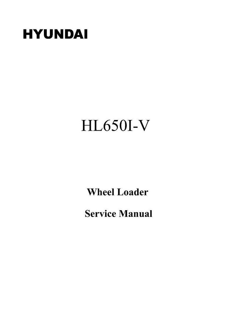 Puede incluir: Manual de servicio blanco con el logotipo de HYUNDAI en la parte superior. El texto "HL650I-V" est&aacute; centrado debajo del logotipo. Debajo, el texto dice "Wheel Loader Service Manual".