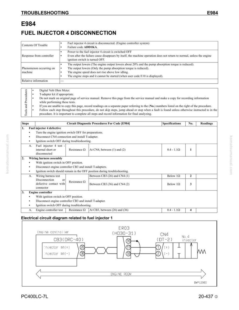 Komatsu PC400lc-7L Grävmaskin Servicemanual PDF | Verkstadsreparation | Direktnedladdning bild 8