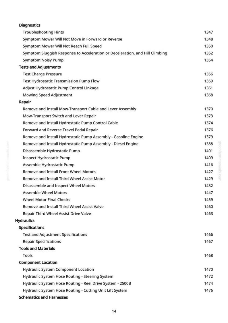 Teknisk manual för John Deere 2500E, 2500B Hybrid åkgräsklippare i PDF-format | Direkt nedladdning bild 10