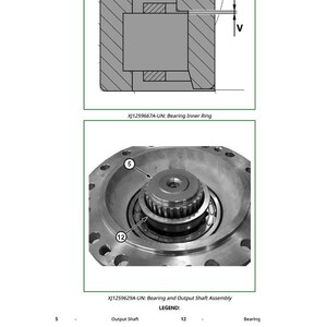 May include: Technical diagram of a bearing inner ring and output shaft assembly. The image includes a cross-sectional view of the bearing and a detailed view of the assembly. Text labels identify components and assembly instructions.