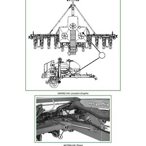 Puede incluir: Diagrama de un orificio de varilla de plegado derecho, con una ilustraci&oacute;n detallada y una foto del componente. La foto muestra la pieza "Refuge Plus". El texto incluye "O10-R - Right Fold Rod Orifice", "A83492-UN: Location Graphic" y "A67994-UN: Photo".