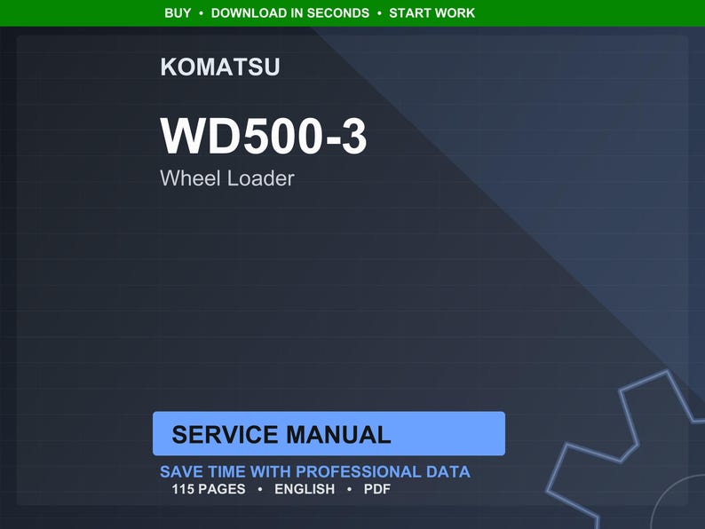 Komatsu WD500-3 Hjullastare 6D140-2 Motor Servicemanual PDF bild 1