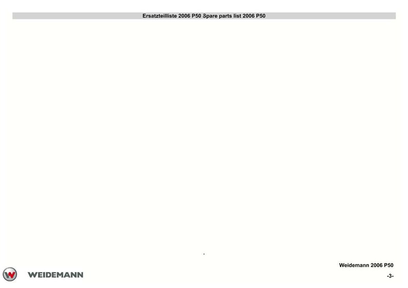 May include: A white background with the text "Ersatzteilliste 2006 P50 Spare parts list 2006 P50" in a gray bar at the top. The Weidemann logo is at the bottom left, and "Weidemann 2006 P50" is at the bottom right.